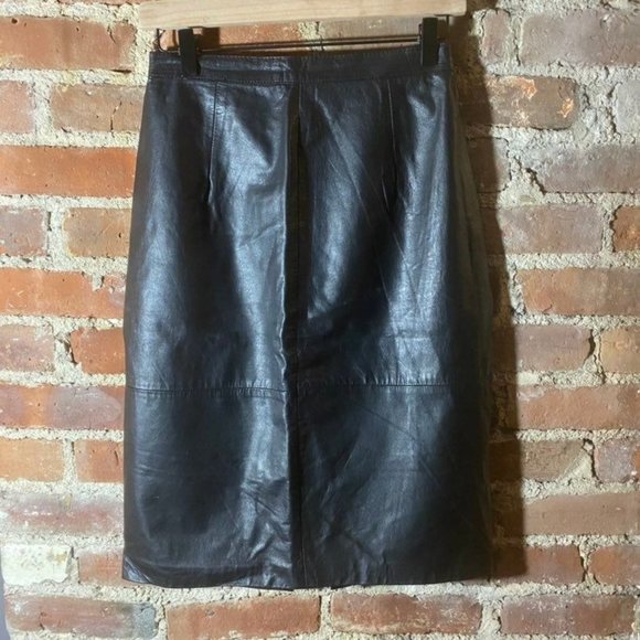 Vintage Leather Pencil Skirt West Bay 6 - Picture 4 of 11